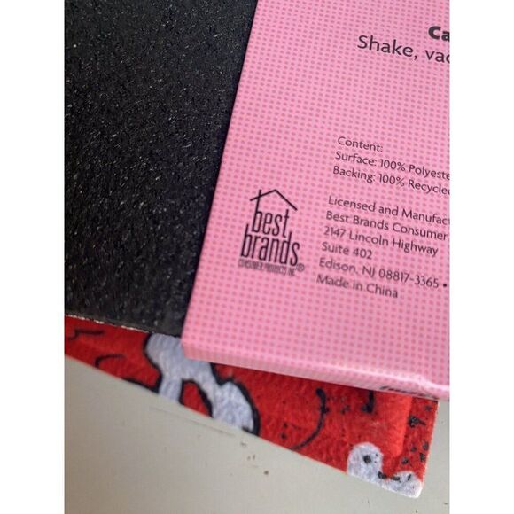 Peanuts Snoopy Valentines Outdoor Rubber Door Mat Rug 18X30” Red Hearts NEW - Picture 14 of 14